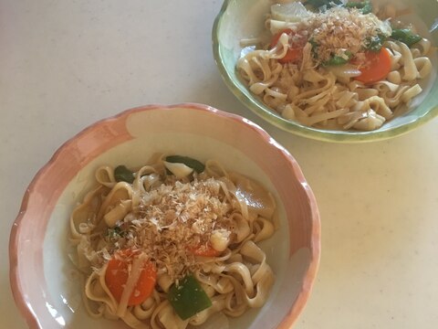 残り物野菜の皿うどん